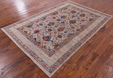 Peshawar Hand Knotted Wool Rug - 5' 6" X 8' 3" - Golden Nile