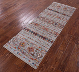 Khorjin Persian Gabbeh Hand Knotted Wool Runner Rug - 2' 7" X 7' 9" - Golden Nile