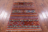 Khorjin Persian Gabbeh Handmade Wool Rug - 3' 2" X 4' 11" - Golden Nile