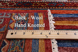 Khorjin Persian Gabbeh Handmade Wool Rug - 3' 2" X 4' 11" - Golden Nile