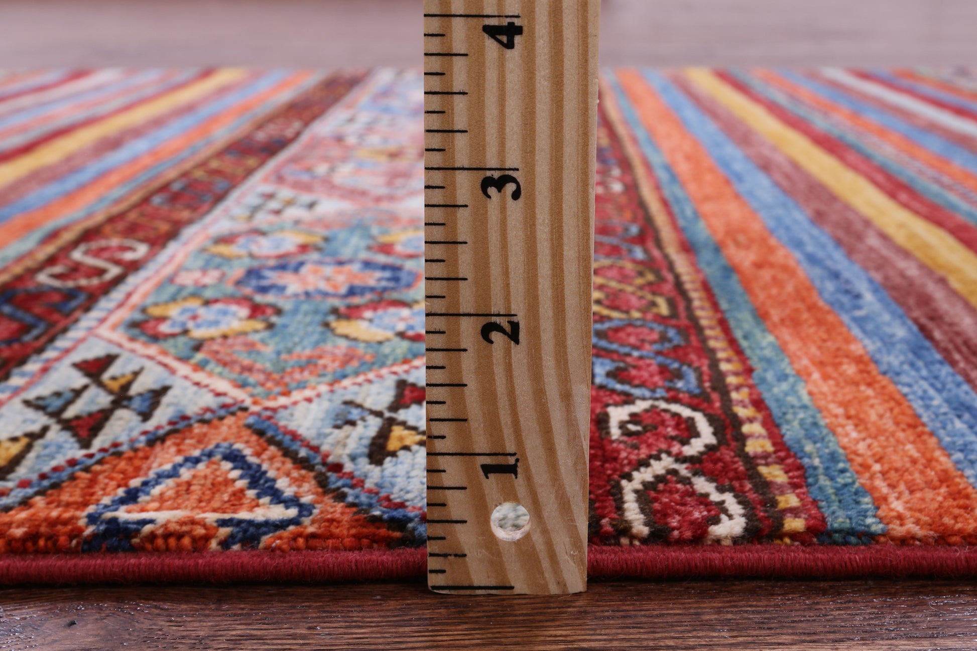 Khorjin Persian Gabbeh Handmade Wool Rug - 3' 2" X 4' 11" - Golden Nile