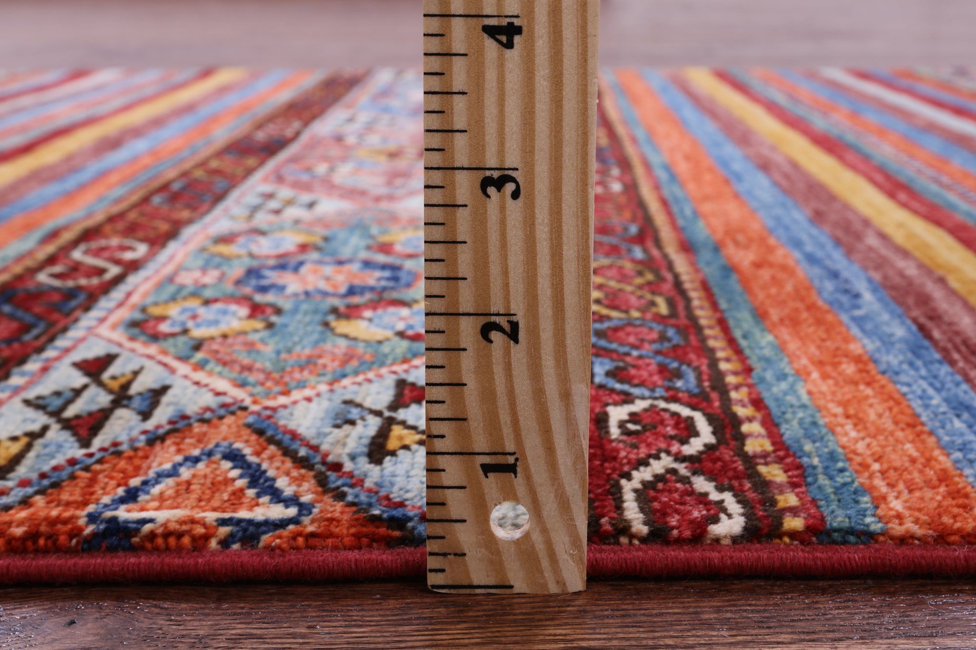 Khorjin Persian Gabbeh Handmade Wool Rug - 3' 2" X 4' 11" - Golden Nile