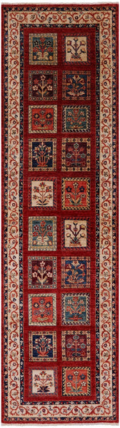 Red Persian Handmade Wool Runner Rug - 2' 8" X 9' 7" - Golden Nile