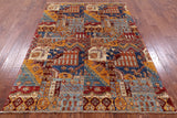 Super Kazak Hand Knotted Wool Rug - 5' 7" X 7' 9" - Golden Nile