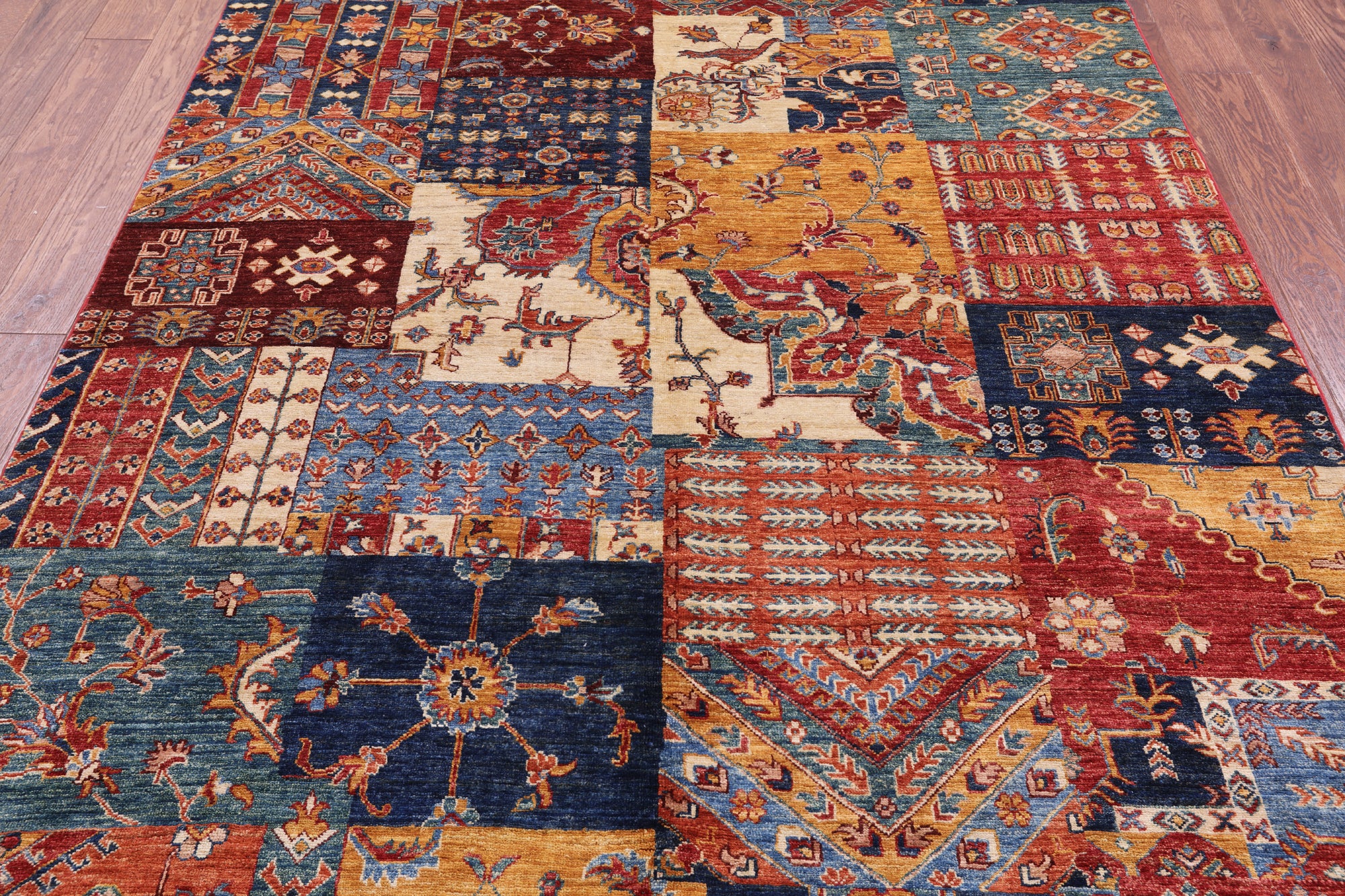 Super Kazak Hand Knotted Wool Rug - 5' 9" X 8' 0" - Golden Nile