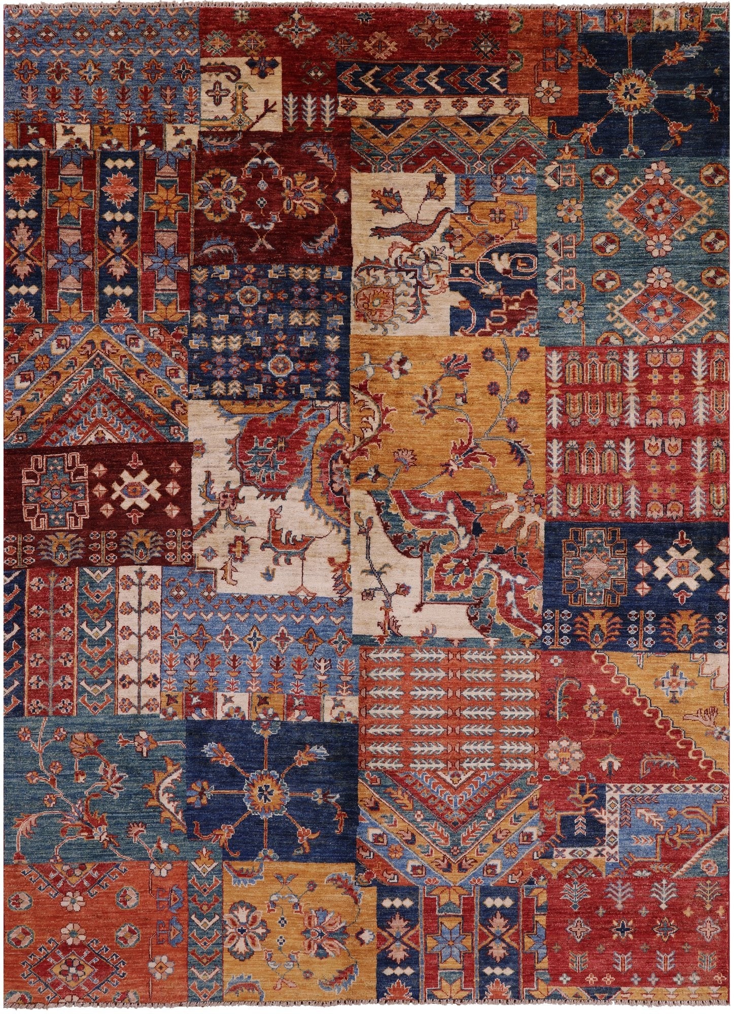 Super Kazak Hand Knotted Wool Rug - 5' 9" X 8' 0" - Golden Nile