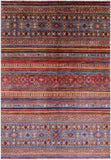 Khorjin Persian Gabbeh Handmade Wool Rug - 6' 8" X 9' 9" - Golden Nile