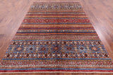Khorjin Persian Gabbeh Handmade Wool Rug - 6' 8" X 9' 9" - Golden Nile