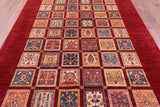 Red Garden Design Persian Hand Knotted Wool Rug - 6' 9" X 10' 1" - Golden Nile