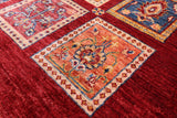 Red Garden Design Persian Hand Knotted Wool Rug - 6' 9" X 10' 1" - Golden Nile