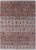 Tribal Persian Gabbeh Hand Knotted Wool Rug - 5' 0" X 6' 9" - Golden Nile