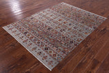 Tribal Persian Gabbeh Hand Knotted Wool Rug - 5' 0" X 6' 9" - Golden Nile