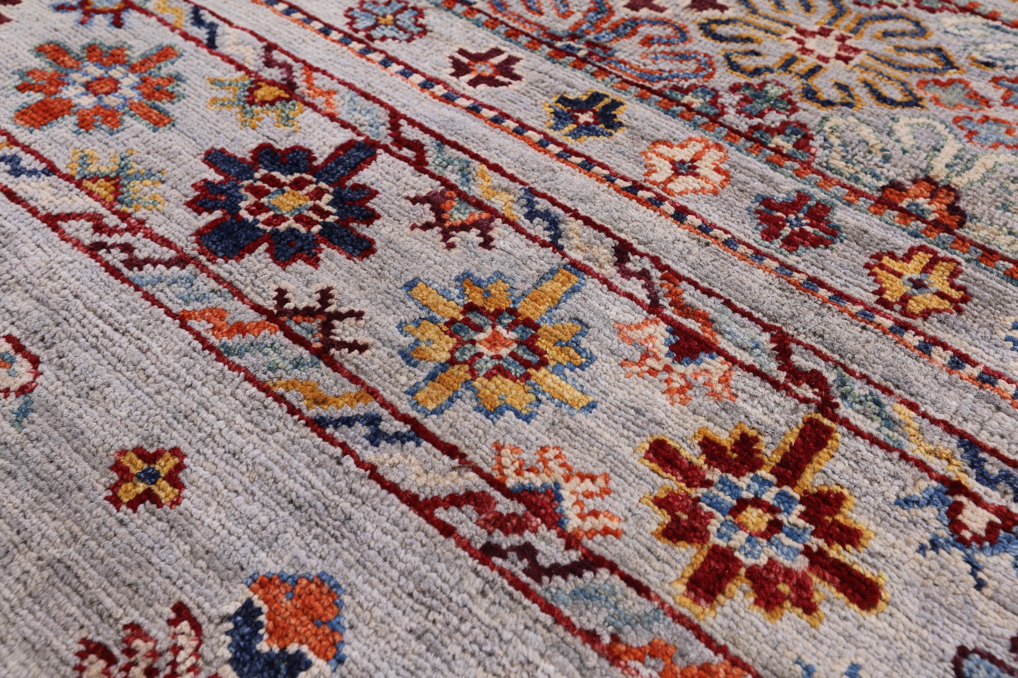 Tribal Persian Gabbeh Hand Knotted Wool Rug - 5' 0" X 6' 9" - Golden Nile