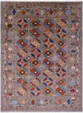 Turkmen Ersari Hand Knotted Wool Rug - 8' 9" X 11' 8" - Golden Nile