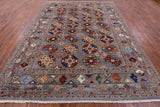 Turkmen Ersari Hand Knotted Wool Rug - 8' 9" X 11' 8" - Golden Nile