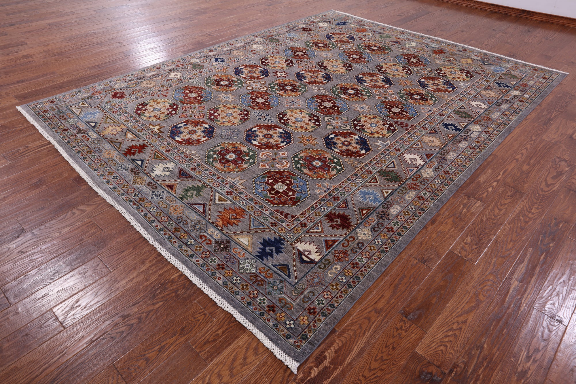 Turkmen Ersari Hand Knotted Wool Rug - 8' 9" X 11' 8" - Golden Nile