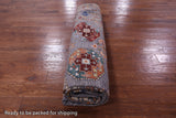 Grey Turkmen Ersari Hand Knotted Wool Rug - 8' 11" X 11' 9" - Golden Nile