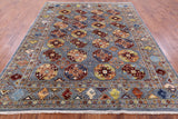 Turkmen Ersari Hand Knotted Wool Rug - 7' 10" X 9' 10" - Golden Nile