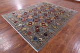 Turkmen Ersari Hand Knotted Wool Rug - 7' 10" X 9' 10" - Golden Nile