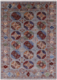 Turkmen Ersari Hand Knotted Wool Rug - 5' 7" X 7' 9" - Golden Nile