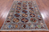 Turkmen Ersari Hand Knotted Wool Rug - 5' 7" X 7' 9" - Golden Nile