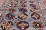 Turkmen Ersari Hand Knotted Wool Rug - 5' 7" X 7' 9" - Golden Nile
