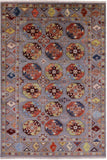 Turkmen Ersari Handmade Wool Rug - 5' 10" X 8' 7" - Golden Nile