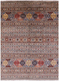 Khorjin Persian Gabbeh Hand Knotted Wool Rug - 8' 11" X 12' 3" - Golden Nile