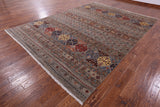 Khorjin Persian Gabbeh Hand Knotted Wool Rug - 8' 11" X 12' 3" - Golden Nile