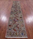 Gret Turkmen Ersari Handmade Wool Runner Rug - 2' 6" X 13' 10" - Golden Nile