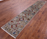 Gret Turkmen Ersari Handmade Wool Runner Rug - 2' 6" X 13' 10" - Golden Nile