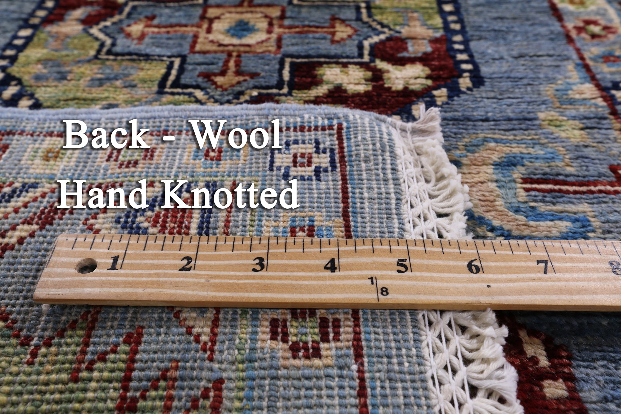 Blue Turkmen Ersari Hand Knotted Wool Runner Rug - 2' 10" X 9' 10" - Golden Nile