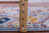 Blue Turkmen Ersari Hand Knotted Wool Runner Rug - 2' 10" X 9' 10" - Golden Nile