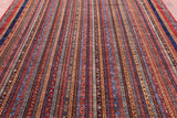 Shall Persian Gabbeh Hand Knotted Wool Rug - 8' 11" X 11' 6" - Golden Nile