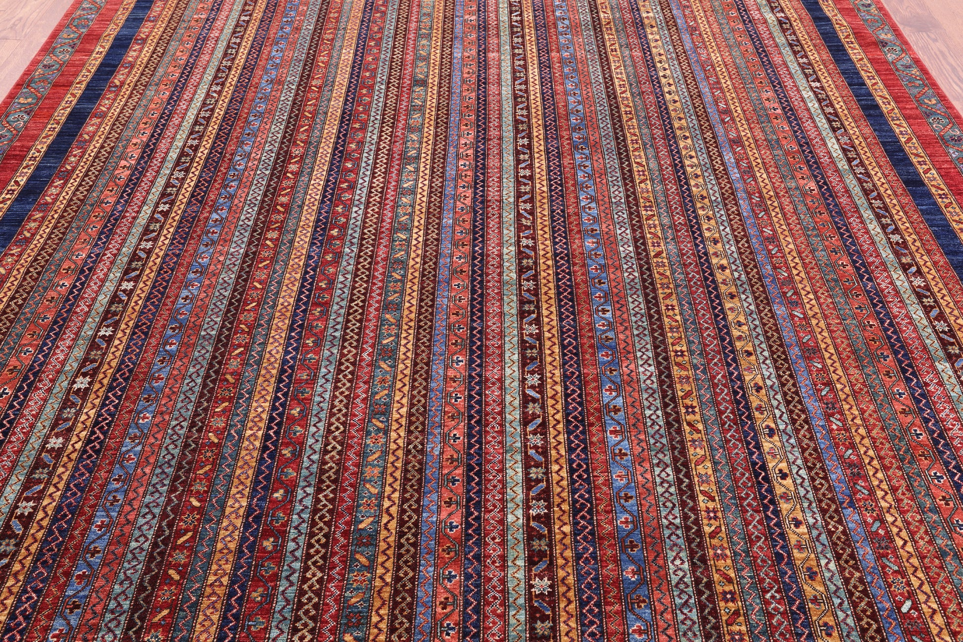 Shall Persian Gabbeh Hand Knotted Wool Rug - 8' 11" X 11' 6" - Golden Nile