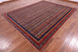 Shall Persian Gabbeh Hand Knotted Wool Rug - 8' 11" X 11' 6" - Golden Nile