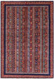 Shall Persian Gabbeh Handmade Wool Rug - 4' 2" X 5' 11" - Golden Nile