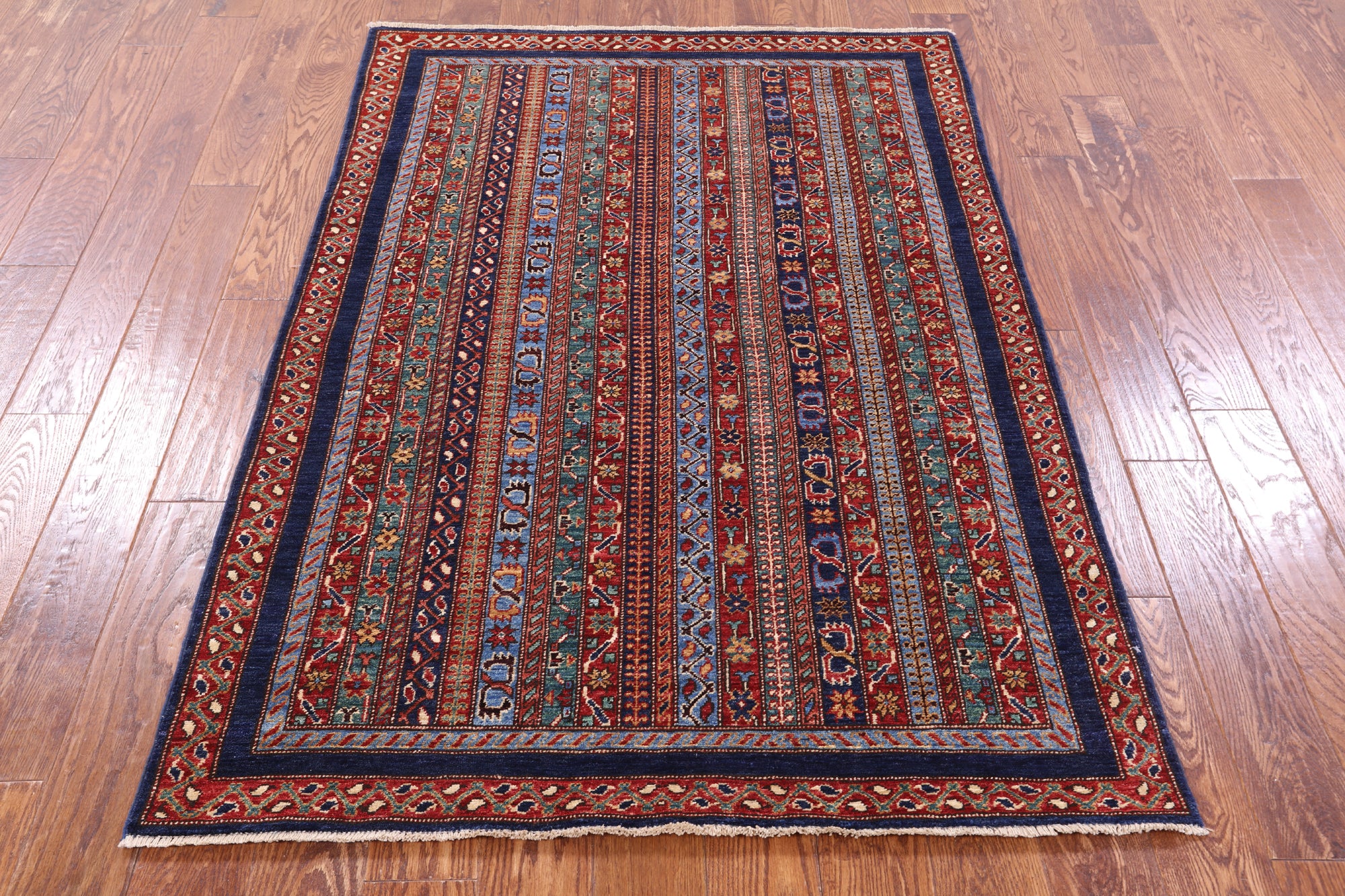 Shall Persian Gabbeh Handmade Wool Rug - 4' 2" X 5' 11" - Golden Nile