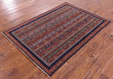 Shall Persian Gabbeh Handmade Wool Rug - 4' 2" X 5' 11" - Golden Nile
