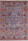 Blue Persian Ziegler Handmade Wool Rug - 4' 2" X 6' 0" - Golden Nile