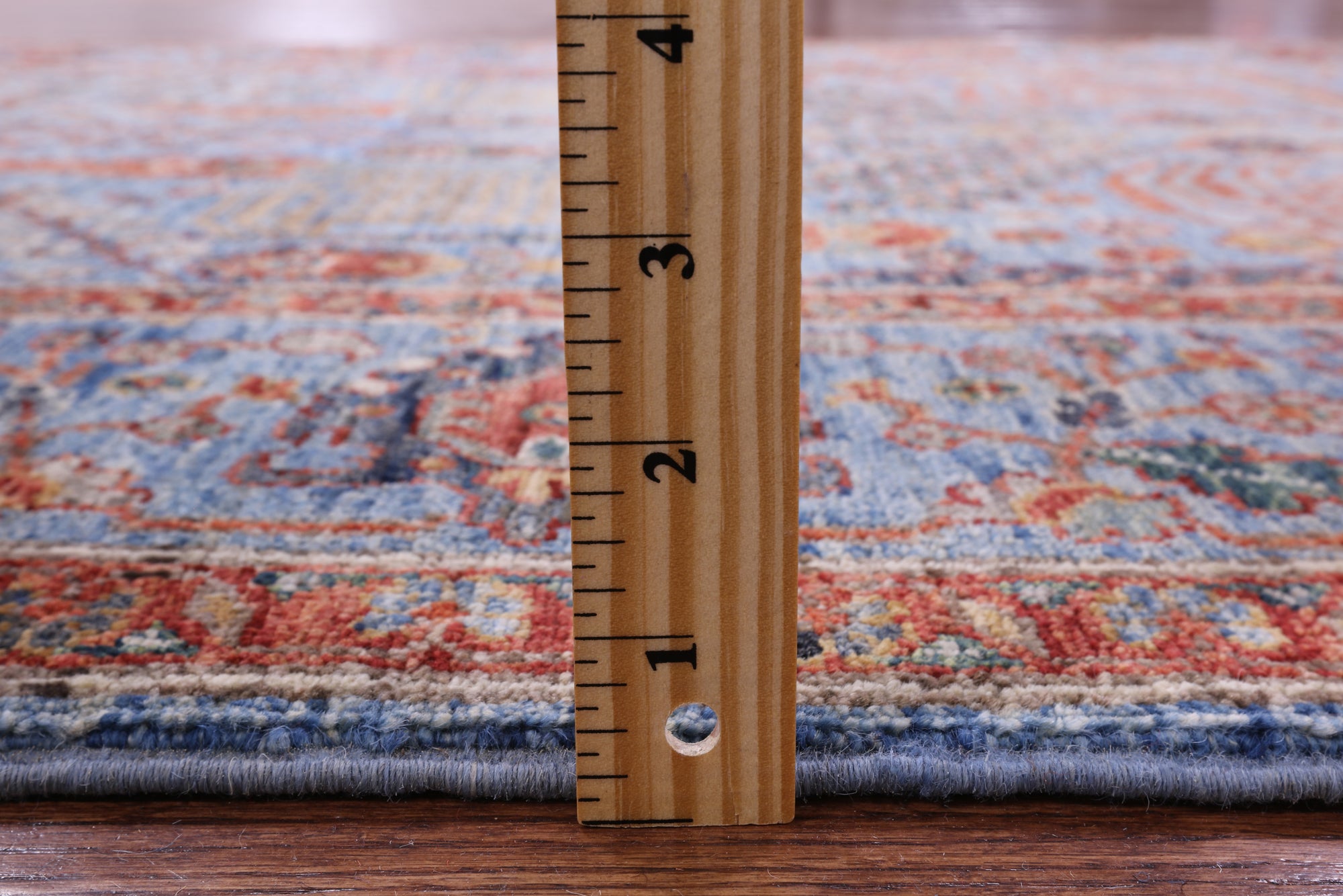 Blue Persian Ziegler Handmade Wool Rug - 4' 2" X 6' 0" - Golden Nile