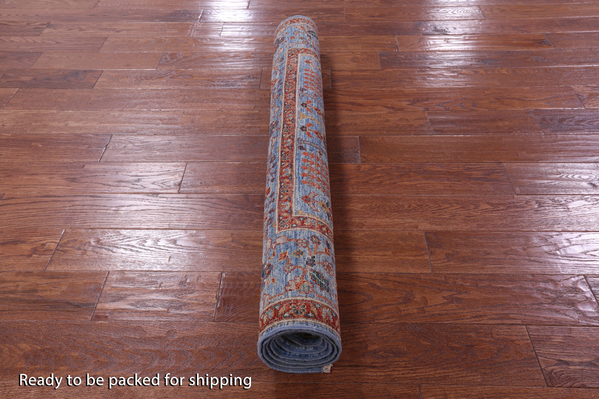 Blue Persian Ziegler Handmade Wool Rug - 4' 2" X 6' 0" - Golden Nile
