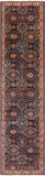 Blue Persian Fine Serapi Hand Knotted Wool Runner Rug - 2' 9" X 11' 1" - Golden Nile