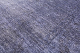 Grey Full Pile Overdyed Hand Knotted Wool Runner Rug - 2' 8" X 9' 11" - Golden Nile