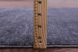 Grey Full Pile Overdyed Hand Knotted Wool Runner Rug - 2' 8" X 9' 11" - Golden Nile