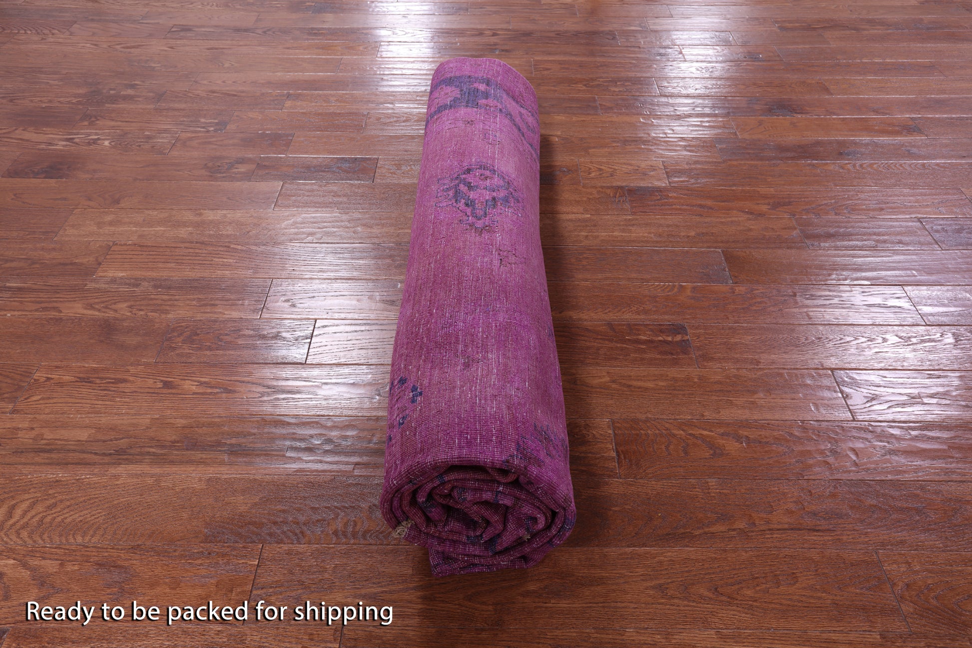 Zero Pile Overdyed Hand Knotted Wool Rug - 9' 0" X 11' 11" - Golden Nile