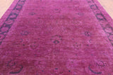 Zero Pile Overdyed Hand Knotted Wool Rug - 9' 0" X 11' 11" - Golden Nile