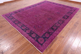 Zero Pile Overdyed Hand Knotted Wool Rug - 9' 0" X 11' 11" - Golden Nile