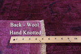 Zero Pile Overdyed Hand Knotted Wool Rug - 9' 0" X 11' 11" - Golden Nile