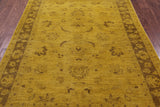 Gold Full Pile Overdyed Handmade Wool Rug - 5' 5" X 7' 4" - Golden Nile